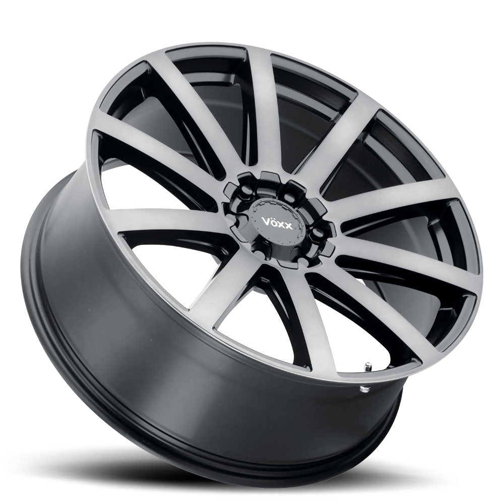 18x8 Voxx Vento Gloss Black Dark Tint 5x112 ET40 CB72.56 Wheel Rim ...
