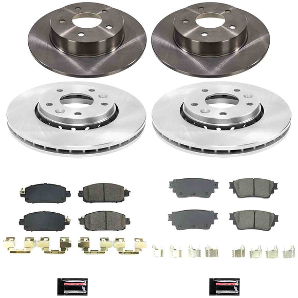 OE Stock Replacement Low-Dust Ceramic Brake Pad and Rotor Kit