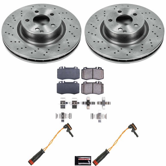 PowerStop OE Stock Replacement Low-Dust Ceramic Brake Pad and Rotor Kit