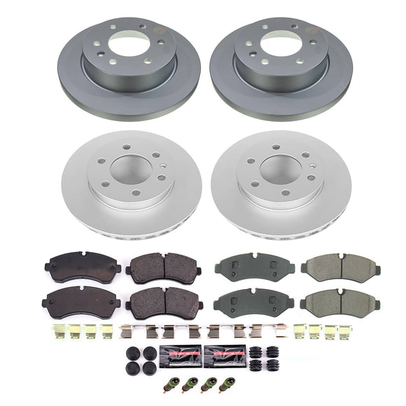 PowerStop Genuine Geomet Coated Rotor and Carbon-Fiber Ceramic Brake Pad Kit