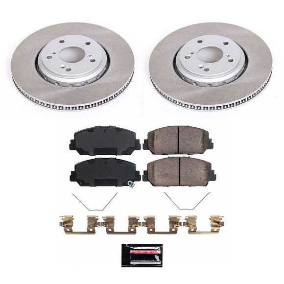 PowerStop Semi-Coated Rotor and Low-Dust Ceramic Brake Pad Kit
