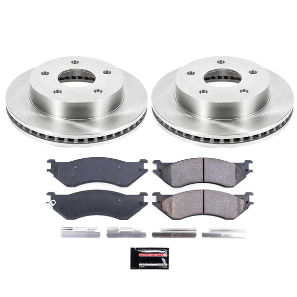 PowerStop OE Stock Replacement Low-Dust Ceramic Brake Pad and Rotor Kit