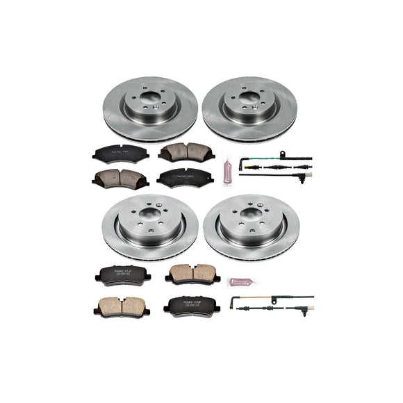 PowerStop OE Stock Replacement Low-Dust Ceramic Brake Pad and Rotor Kit