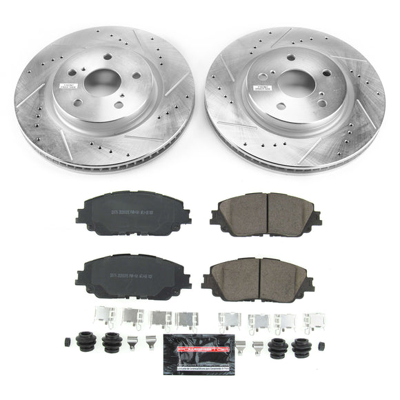 PowerStop Z23 Daily Driver Carbon-Fiber Ceramic Brake Pad and Drilled & Slotted