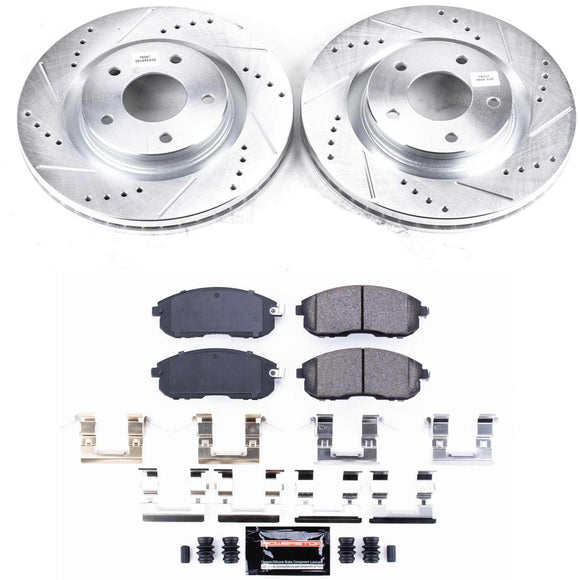 PowerStop Z23 Daily Driver Carbon-Fiber Ceramic Brake Pad and Drilled & Slotted
