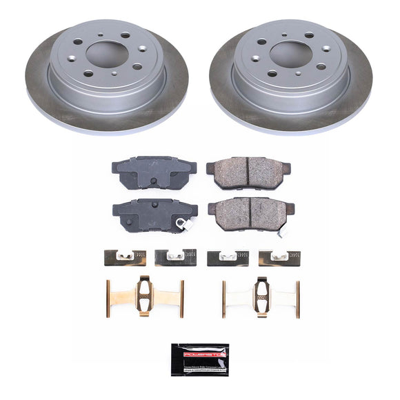 PowerStop Semi-Coated Rotor and Low-Dust Ceramic Brake Pad Kit