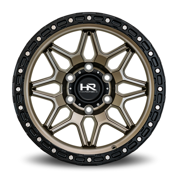 17x9 Hardrock H105 Matte Bronze-Black 6x135 ET1 wheel/rim