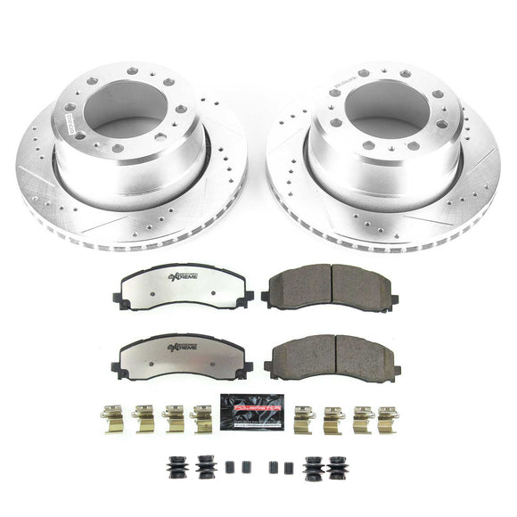 PowerStop Z36 Carbon-Fiber Ceramic Brake Pad with Drilled and Slotted Rotor Kit