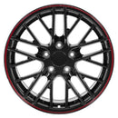 17" Replica Wheel CV08A Fits Chevrolet Corvette - C6 ZR1 Rim 17x9.5 Redline