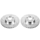 PowerStop Evolution Drilled Slotted Rotors Pair Front For Mercedes-Benz CL550