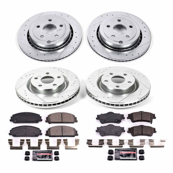 PowerStop Z23 Daily Driver Carbon-Fiber Ceramic Brake Pad and Drilled & Slotted