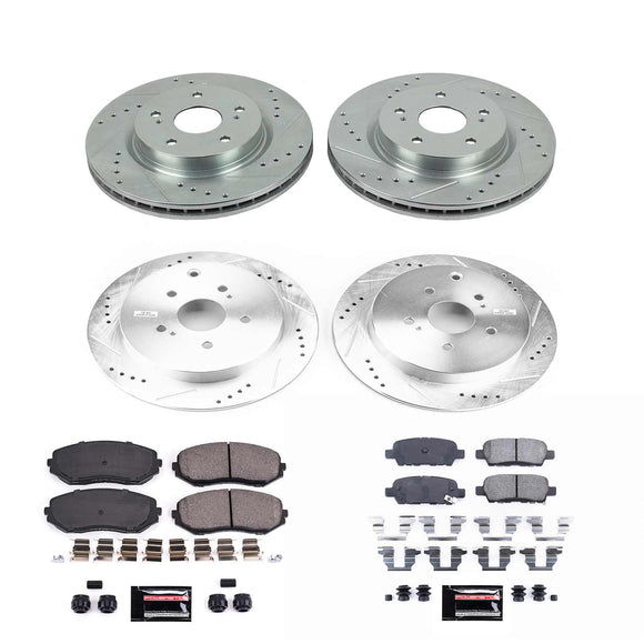 PowerStop Z23 Daily Driver Carbon-Fiber Ceramic Brake Pad and Drilled & Slotted