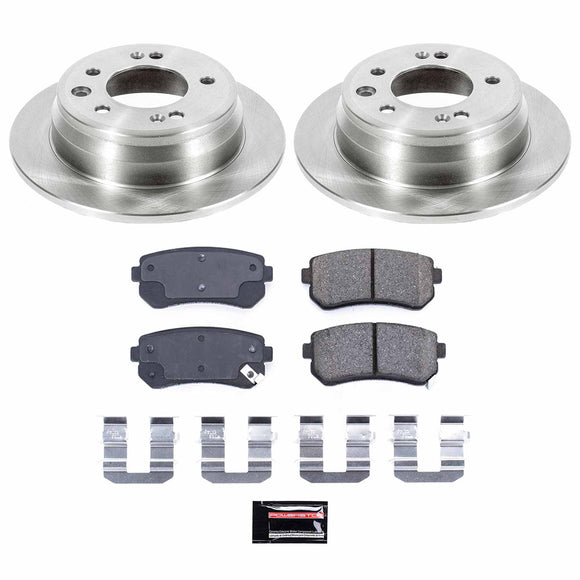 PowerStop OE Stock Replacement Low-Dust Ceramic Brake Pad and Rotor Kit