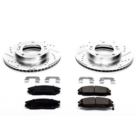 PowerStop Z23 Daily Driver Carbon-Fiber Ceramic Brake Pad and Drilled & Slotted