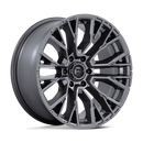 20x9 Fuel Off-Road D848 Rebar Gray 6x139.7 ET1 CB106.1 Wheel Rim