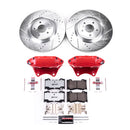 PowerStop Z26 Street Performance Ceramic Brake Pad, Drilled Slotted Rotor, and C