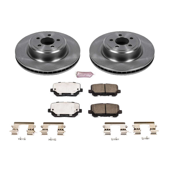 PowerStop OE Stock Replacement Low-Dust Ceramic Brake Pad and Rotor Kit