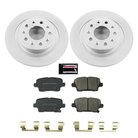 PowerStop Genuine Geomet Coated Rotor and Low-Dust Ceramic Brake Pad Kit