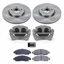 PowerStop OE Stock Replacement Low-Dust Ceramic Brake Pad, Rotor and Caliper Kit