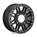 15X6 KMC ATV KS250 Cage Beadlock S-BLK BLK-RING 4X137 ET38 wheel/rim