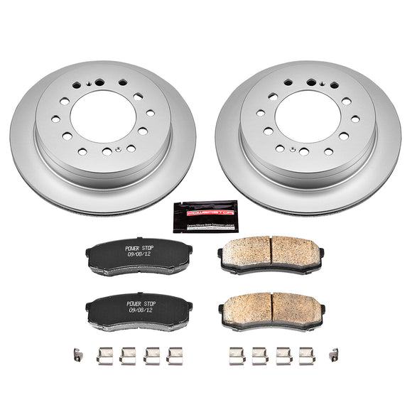 PowerStop Genuine Geomet Coated Rotor and Low-Dust Ceramic Brake Pad Kit