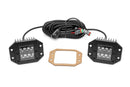 Rough Country Black Series LED Light Pair 2" Spot Flush Mount