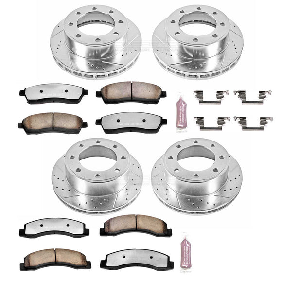 PowerStop Z36 Carbon-Fiber Ceramic Brake Pad with Drilled and Slotted Rotor Kit