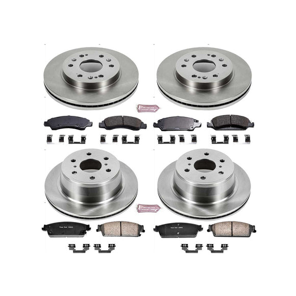 PowerStop OE Stock Replacement Low-Dust Ceramic Brake Pad and Rotor Kit