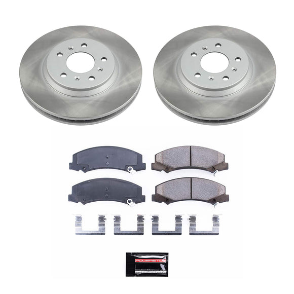 PowerStop Semi-Coated Rotor and Low-Dust Ceramic Brake Pad Kit