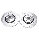 PowerStop Evolution Drilled Slotted Rotors Pair Front For Volvo V70