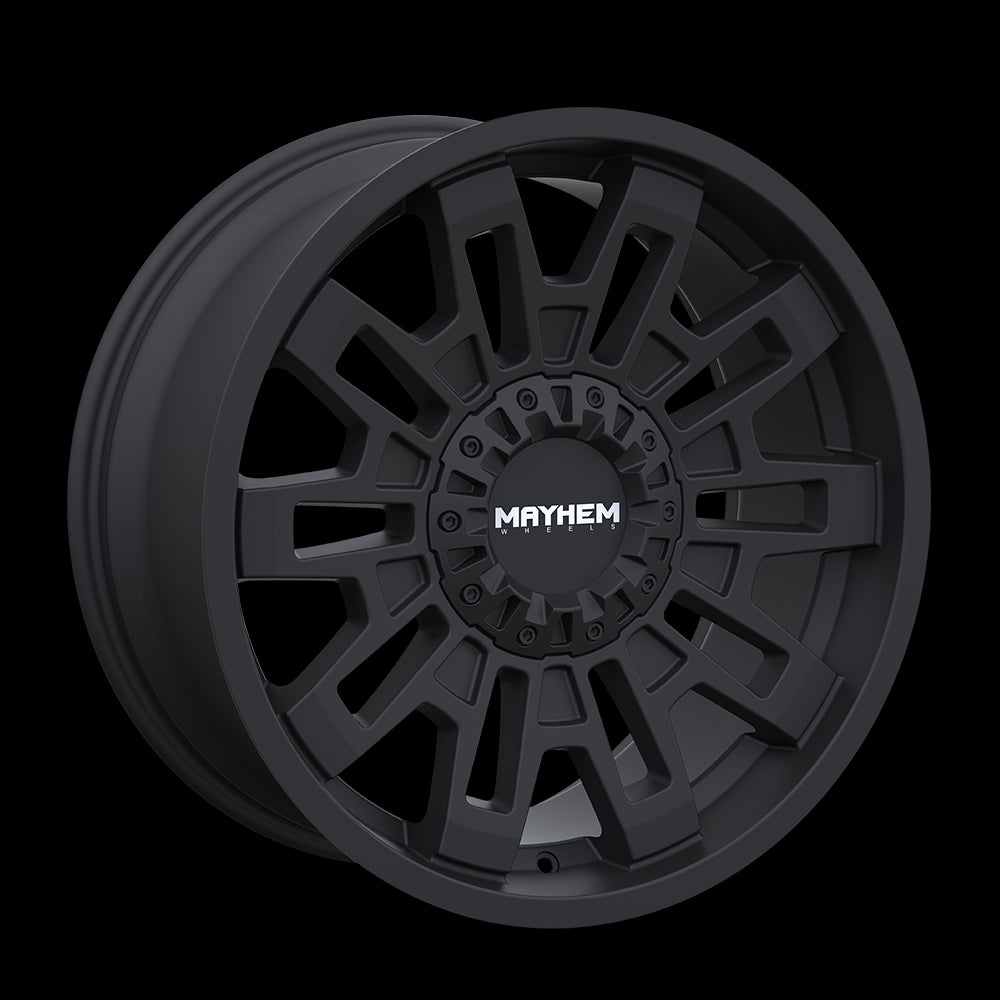 18x9 Mayhem 8113 Cortex Matte Black 5x127 5x139.7 5x5 5x5.5 ET0 Wheel Rim