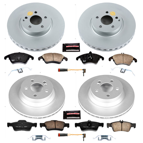 PowerStop Genuine Geomet Coated Rotor and Carbon-Fiber Ceramic Brake Pad Kit
