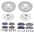 PowerStop Genuine Geomet Coated Rotor and Low-Dust Ceramic Brake Pad Kit