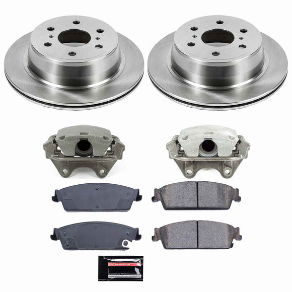 PowerStop OE Stock Replacement Low-Dust Ceramic Brake Pad, Rotor and Caliper Kit