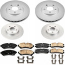 PowerStop Genuine Geomet Coated Rotor and Low-Dust Ceramic Brake Pad Kit