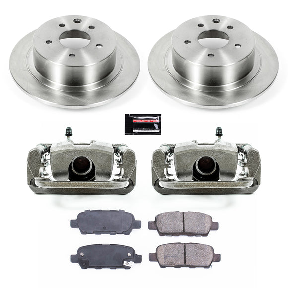 PowerStop OE Stock Replacement Low-Dust Ceramic Brake Pad, Rotor and Caliper Kit