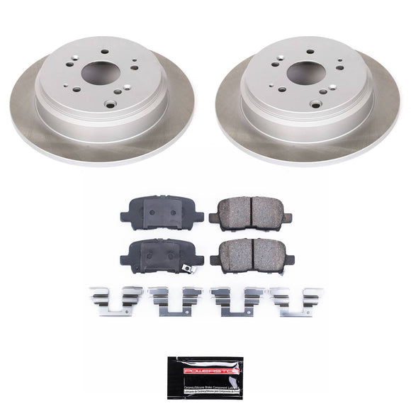 PowerStop Semi-Coated Rotor and Low-Dust Ceramic Brake Pad Kit