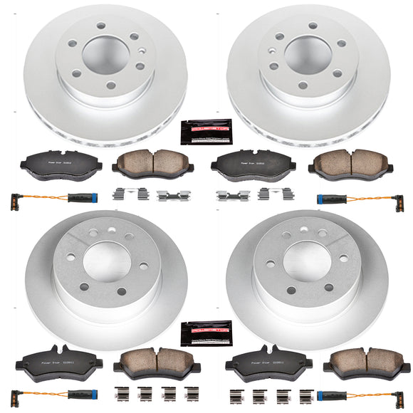 PowerStop Genuine Geomet Coated Rotor and Carbon-Fiber Ceramic Brake Pad Kit