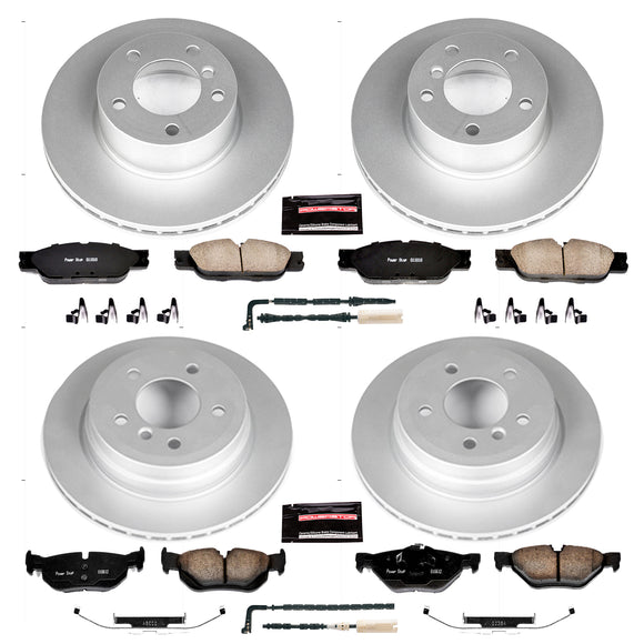 PowerStop Genuine Geomet Coated Rotor and Carbon-Fiber Ceramic Brake Pad Kit