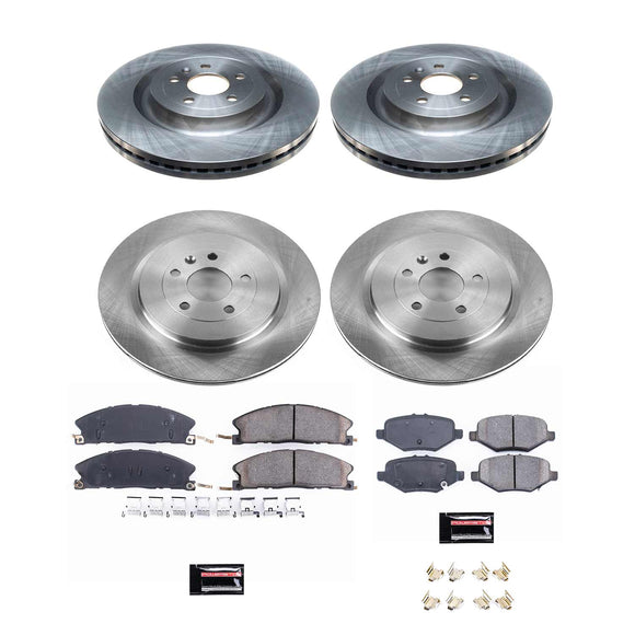 PowerStop OE Stock Replacement Low-Dust Ceramic Brake Pad and Rotor Kit