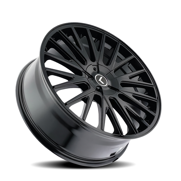 18x8 Kraze Double Down Gloss Black 5x108 ET40 CB73 Wheel Rim