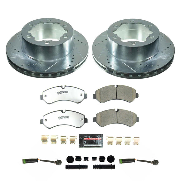 PowerStop Z36 Carbon-Fiber Ceramic Brake Pad with Drilled and Slotted Rotor Kit