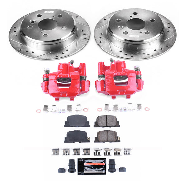PowerStop Z23 Daily Driver Carbon-Fiber Ceramic Pads Drilled & Slotted Rotor & C