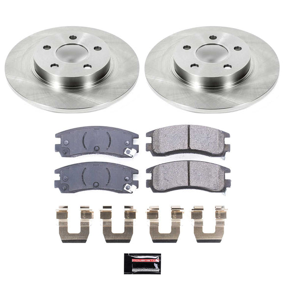PowerStop OE Stock Replacement Low-Dust Ceramic Brake Pad and Rotor Kit
