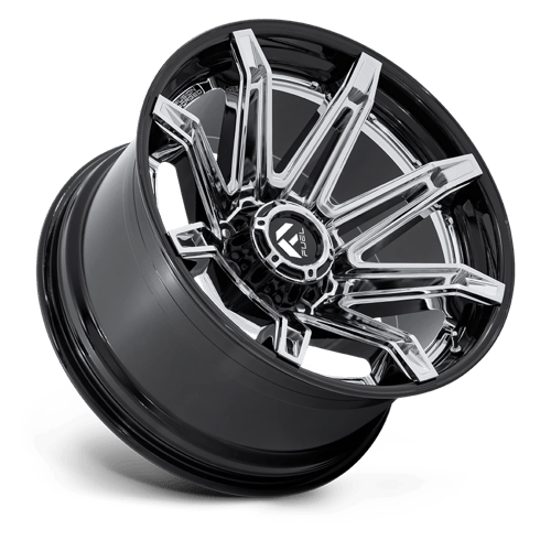 22x10 Fuel Off-Road FC401 Brawl Chrome With Gloss Black Lip 6x135 ET-18 Wheel