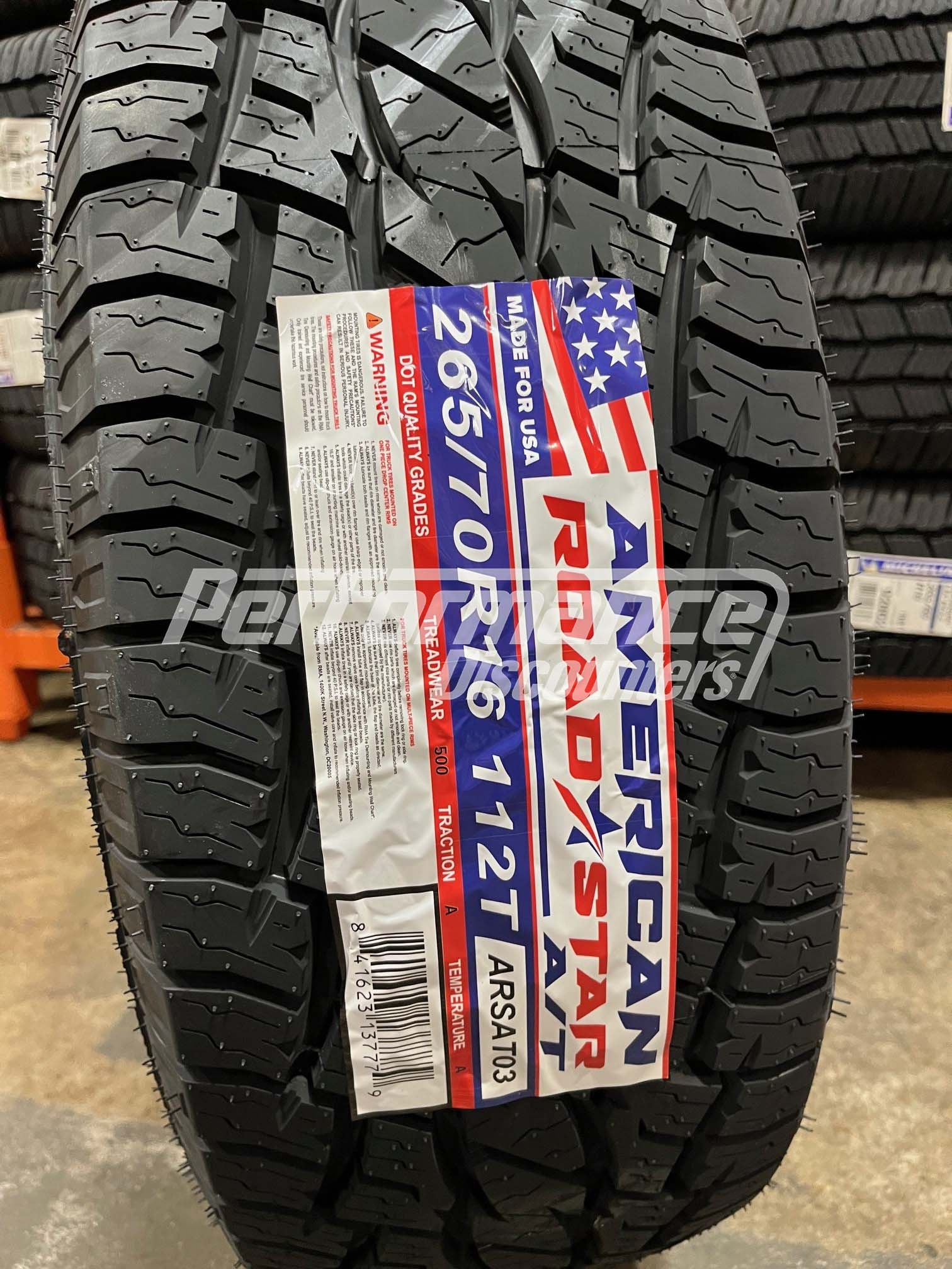 American Roadstar A/T Tire(s) 265/70R16 112T SL BSW 265 70 16 2657016