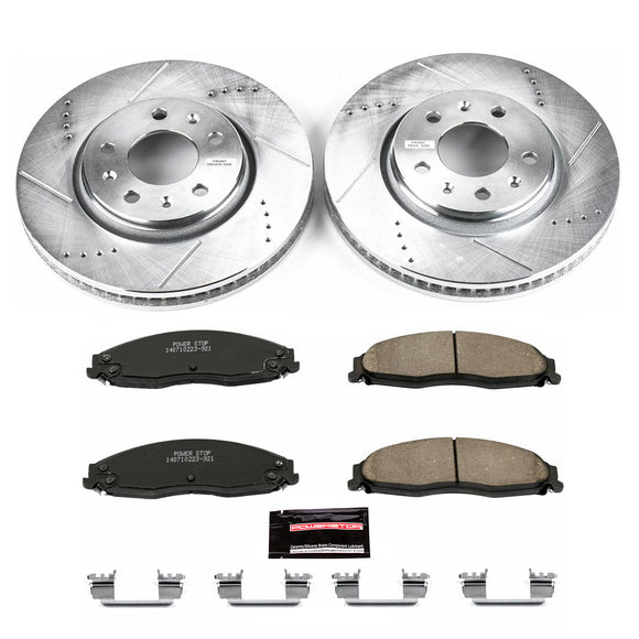 PowerStop Z23 Daily Driver Carbon-Fiber Ceramic Brake Pad and Drilled & Slotted