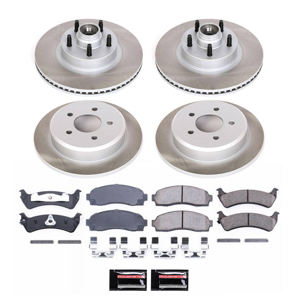 PowerStop Semi-Coated Rotor and Low-Dust Ceramic Brake Pad Kit