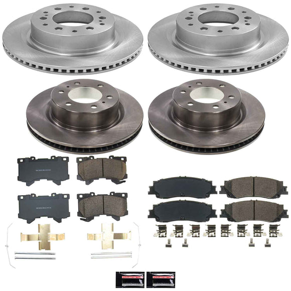 OE Stock Replacement Low-Dust Ceramic Brake Pad and Rotor Kit