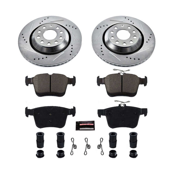 PowerStop Z23 Daily Driver Carbon-Fiber Ceramic Brake Pad and Drilled & Slotted